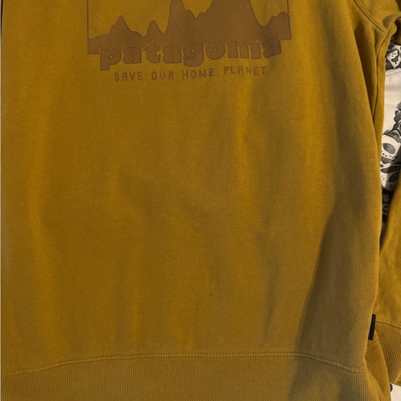 Patagonia Men’s ’73 Skyline Organic Crew Sweatshirt Yellow Gold XS - Picture 6 of 7
